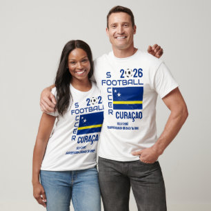 KORSOU Patriotic CURAÇAO Football Soccer 2026 T-Shirt