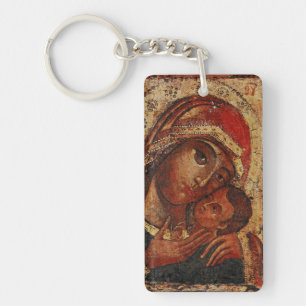 Korsunskaja: icon of the Mother of God of Cherson Key Ring