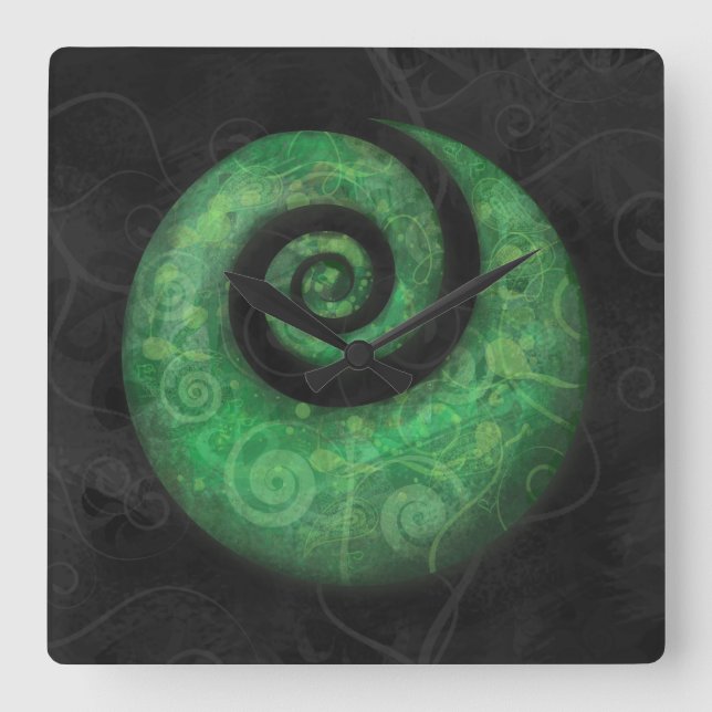 koru business square wall clock (Front)