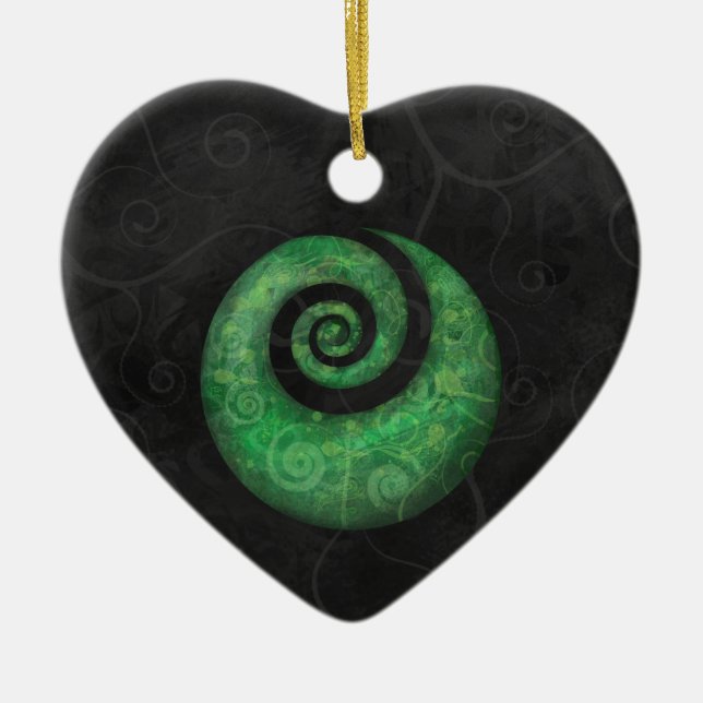 koru ceramic tree decoration (Front)