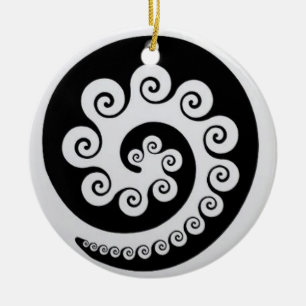 KORU of AOTEAROA new zealand Ceramic Tree Decoration