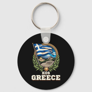 Kos Greece Souvenir Greek Vacation Travel Key Ring