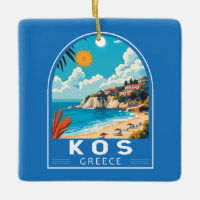 Kos Greece Travel Art Vintage