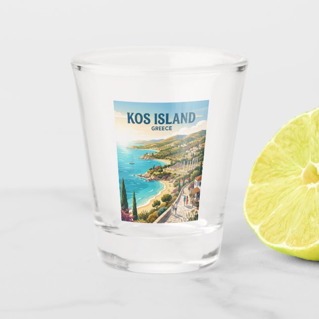 Kos Island Greece Shot Glass (Front)