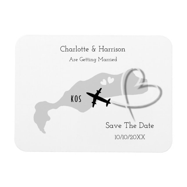 Kos Wedding Destination Save The Date Magnet (Horizontal)