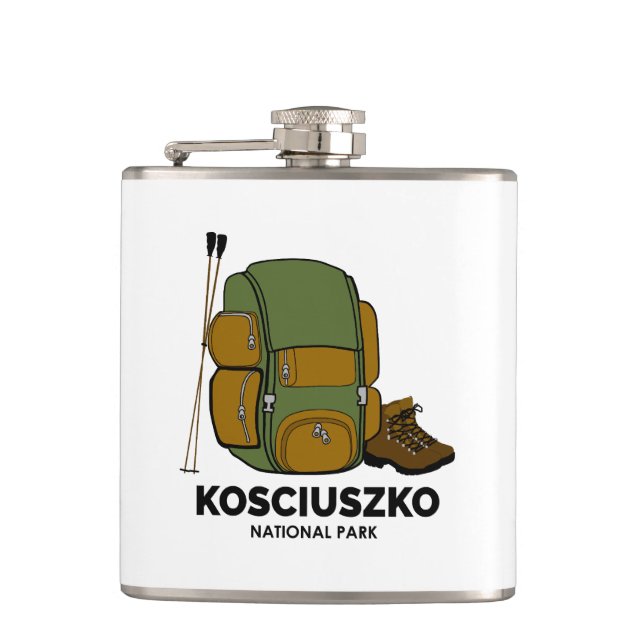 Kosciuszko National Park Backpack Hip Flask (Front)