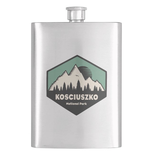 Kosciuszko National Park Hip Flask (Front)