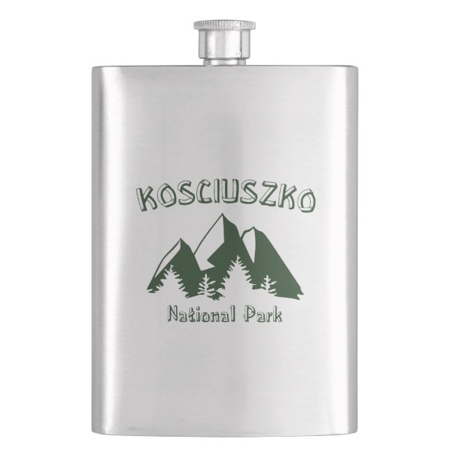 Kosciuszko National Park Hip Flask (Front)