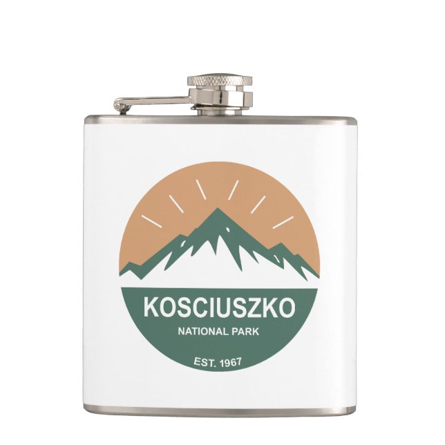 Kosciuszko National Park Hip Flask (Front)