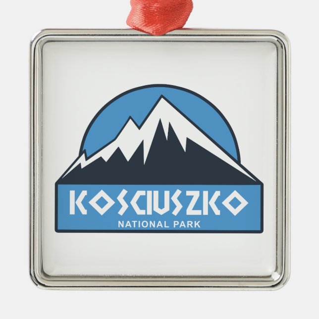 Kosciuszko National Park Metal Tree Decoration (Front)