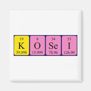 Kosei periodic table name magnet