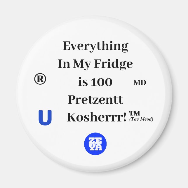 KOSHER FRIDGE MAGNET (Front)