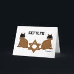 Kosher Kats Card<br><div class="desc">PRLimages is a division of Paintings by Rachel Lowry.</div>