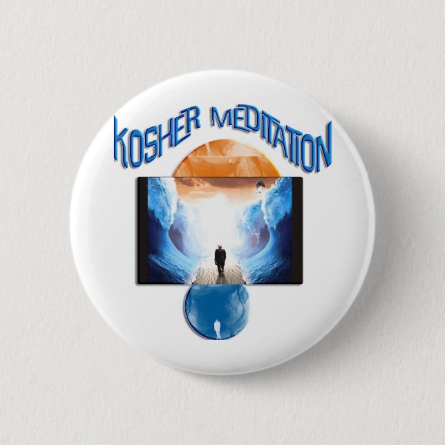 Kosher Meditation 6 Cm Round Badge (Front)