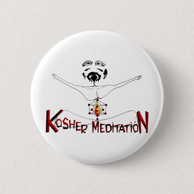 Kosher Meditation 6 Cm Round Badge (Front)