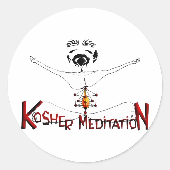 Kosher Meditation Classic Round Sticker (Front)