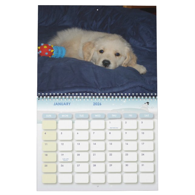 Kosmo's First Year Calendar (Jan 2026)