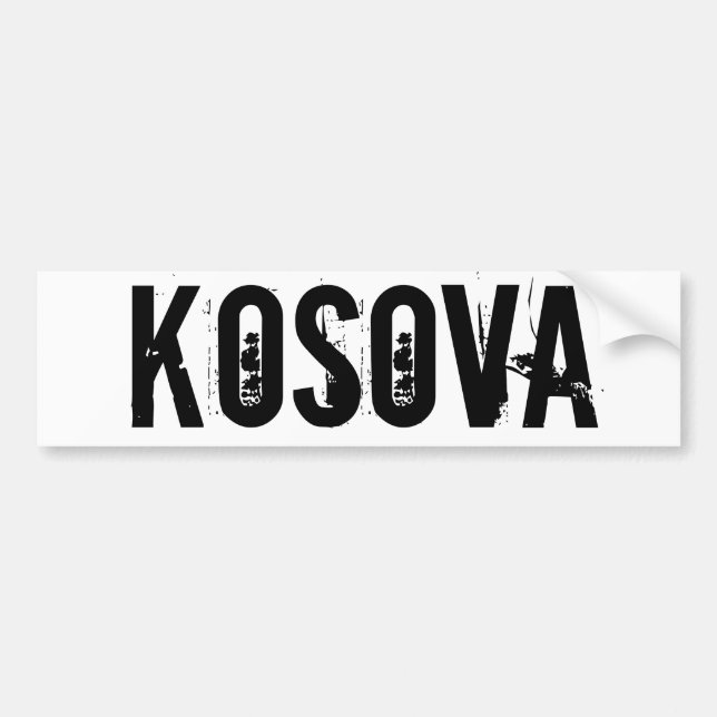 KOSOVA CAR BUMPER STICKER (Front)