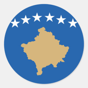 kosovo classic round sticker