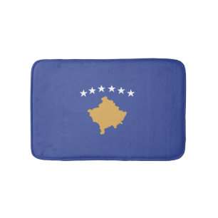 Kosovo flag bath mat