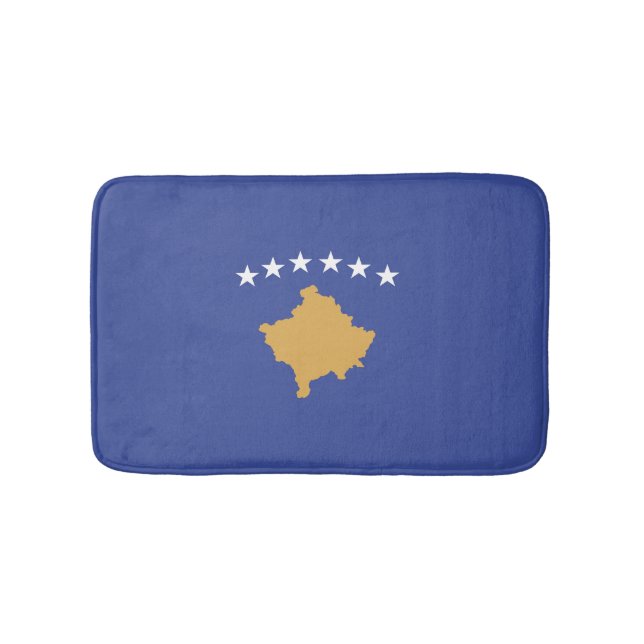 Kosovo flag bath mat (Front)