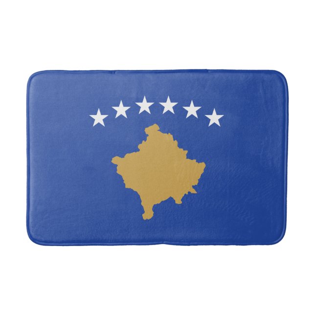 Kosovo Flag Bath Mat (Front)