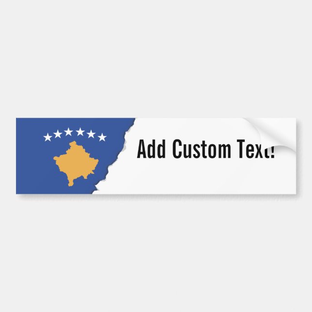 Kosovo Flag Bumper Sticker (Front)