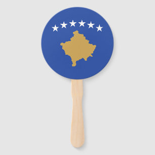 Kosovo Flag Hand Fan