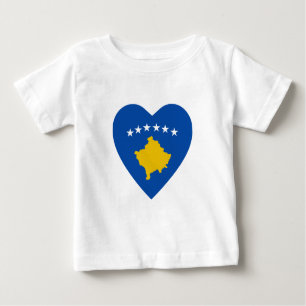 Kosovo Flag Heart T-Shirt
