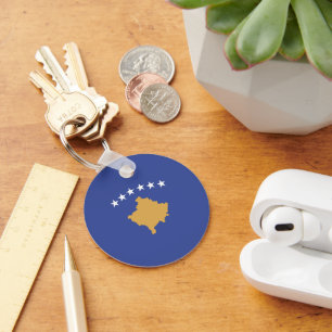 Kosovo flag key ring