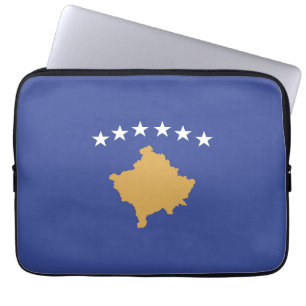 Kosovo flag laptop sleeve