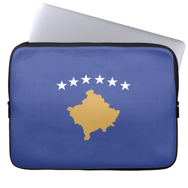 Kosovo flag laptop sleeve (Front)