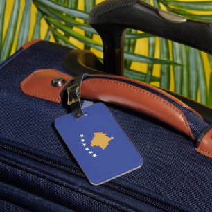 Kosovo flag luggage tag