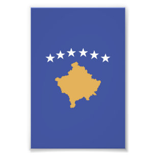 Kosovo flag photo print