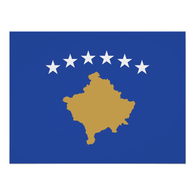 Kosovo Flag Poster (Front)