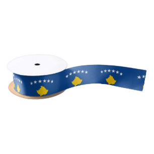 Kosovo Flag Satin Ribbon