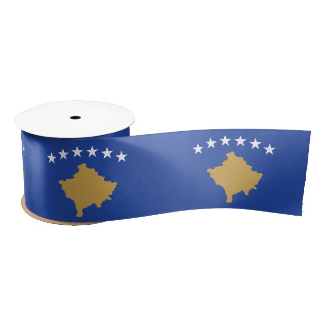 Kosovo Flag Satin Ribbon (Spool)