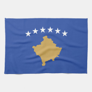 Kosovo Flag Tea Towel