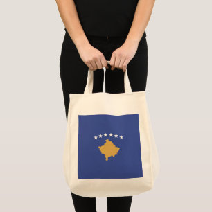 Kosovo flag tote bag