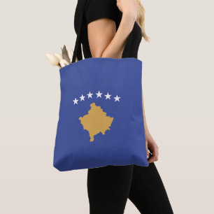 Kosovo flag tote bag