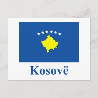 Kosovo Flag with Name in Albanian Postcard