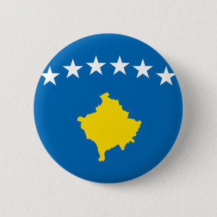 Kosovo Islands Flag 6 Cm Round Badge