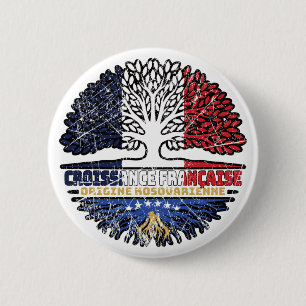 Kosovo Kosovar French France Tree Roots Flag 6 Cm Round Badge