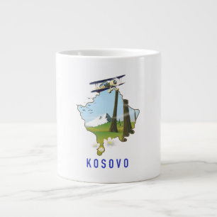 Kosovo map large coffee mug