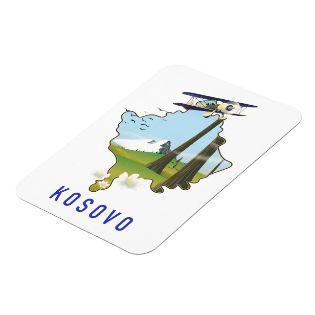 Kosovo map magnet (Left Side)