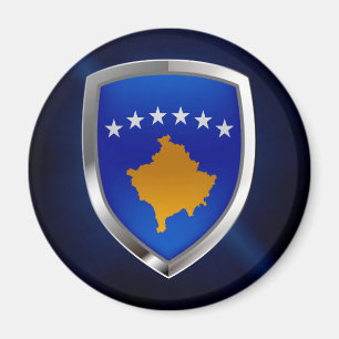 Kosovo Metallic Emblem Magnet