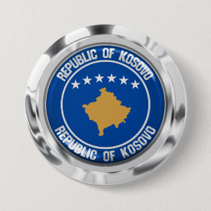 Kosovo Round Emblem 7.5 Cm Round Badge