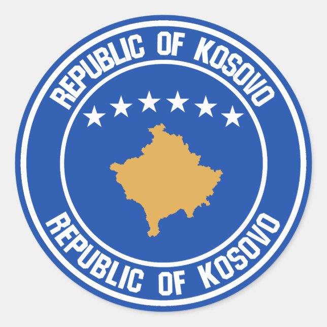 Kosovo Round Emblem Classic Round Sticker (Front)