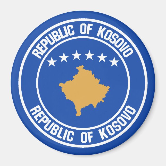 Kosovo Round Emblem Magnet (Front)