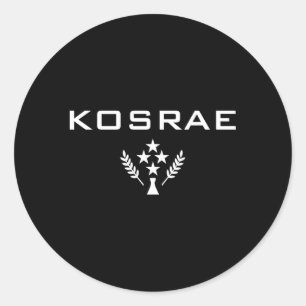 Kosrae Flag Micronesia Tofol Classic Round Sticker